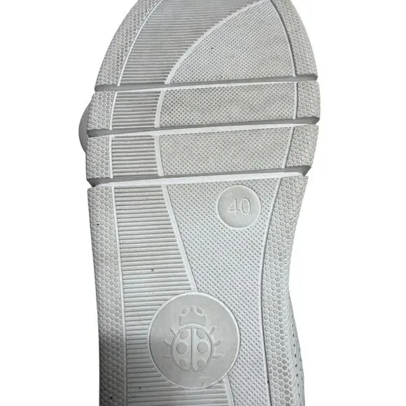 Yokohama White Leather Eyelet Sneakers Quiet Luxury Romantic EU 40 - Picture 5 of 6